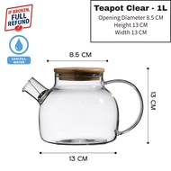 Tea Pot Glass Teapot Hot Teko Air Panas Teko Kaca Tahan Panas Jug Kaca Tahan Panas Teko Viral Jug Ai