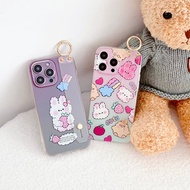 HX| For iPhone 17 16 16E 15 6 6s 7 8 Plus X Xr Xs Max 11 12 13 14 Pro Max SE 2020 White rabbit with 