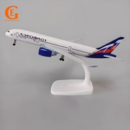 Russia Aeroflot Airbus 350 Metal Aircraft Model with Wheel and Landing Gear A350 Miniature Airplane 