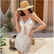 Bikini Holic | Bikini Elena | 3pcs | Bikini Skirt | Bikini Summer Set | Bikini White
