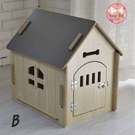 Pet Wood House บ้านหมา บ้านแมว บ้านสัตว์เลี้ยง บ้านไม้ ผลิตจากไม้ มีให้เลือกหลายขนาด S-XL