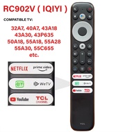 Remote Smart TV Android TCL RC902V Tombol IQIYI / VIDIO