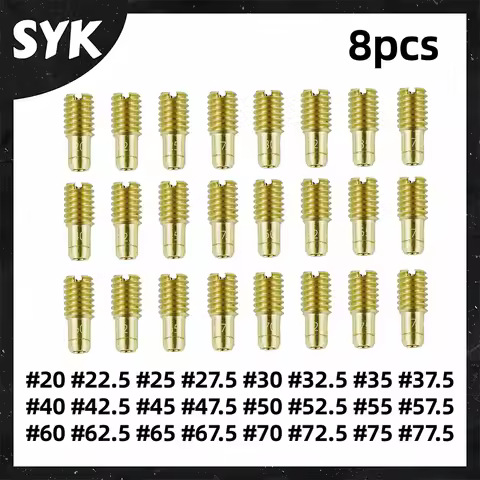 8pcs of Set Carburetor M4*0.7MM Slow Jets Pilot Jet Idle For Mikuni VM26-606 VM20-273 Yamaha DT125 D
