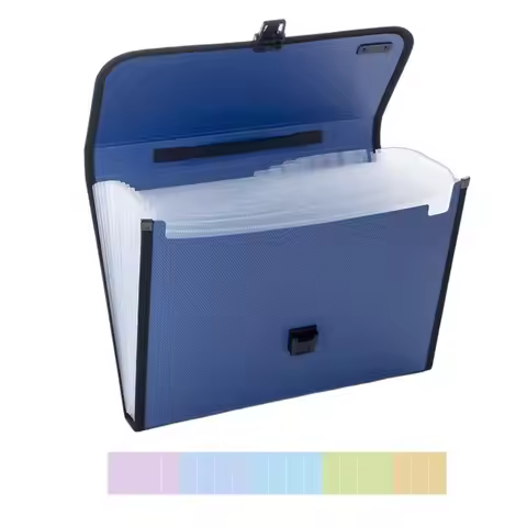 M&G Expanding File Folder 12 Pockets Accordion File Organizer with Labels, Portable Document Receipt
