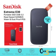 SanDisk SSD Solid State Drive E30 USB 3.2 Transfer Speed 520MB/S With Warranty Original SanDisk