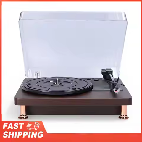 Record Player Retro Vinyl Record Player Record Player with Dustproof Cover Classic Nostalgic Style R