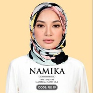 Namika by Naelofar Hijab. Type : Square &amp; Shawl. Material : Satin Silk.