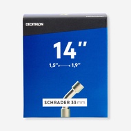 DECATHLON 橫截面 1.5 到 1.9 的 14" 內胎，具彎曲延伸的美式氣嘴