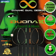 Raket Bulutangkis - Raket Badminton Yonex Duora 10 Lee chong wei - Green Orange Combination - 30 lbs