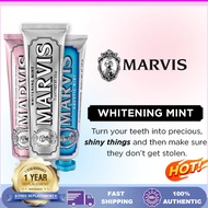 Marvis Toothpaste 85ml/75ml Fluoride Brightening Freshens Breath（original form Italy）