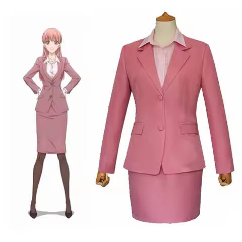 Unisex Anime Cosplay Wotakoi Love Is Hard For Otaku Momose Narumi Pink Cosplay Costumes Uniform