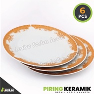 SERBU MURAH PIRING MAKAN BATIK 1/2 LUSIN PIRING MAKAN BELING PIRING MAKAN KERAMIK BELING PIRING KERA