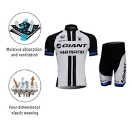 2024 Spot GIANT Men's Short Sleeves Cycling Jersey Full Zip Set Road Bike Jersey Suit Cycle Shorts with Padded