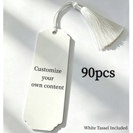 Custom Bookmark, Single-sided Custom Pattern, With White Tassel, Bookmark Size 4.72 Inches X 1.57 In