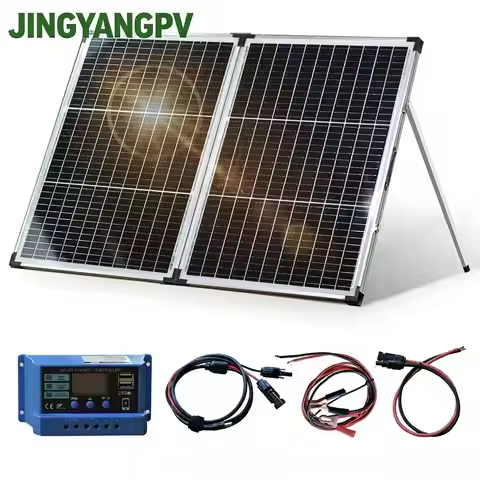 140w Folding Solar Panel Monocrystalline Portable PV Panels Solar Suitcase with Waterproof Charge Co