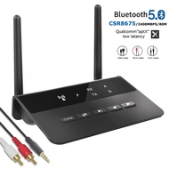 V2.0 CSR8675 Bluetooth 5.0 80M lossless Aptx Low Latency RCA Aux Stereo Audio Transmitter Receiver W