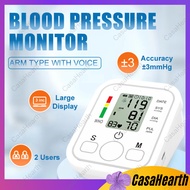 CasaHearth Arm Digital Blood Pressure Monitor Rechargeable Meter Original Large Display For