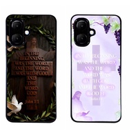 Phone Case cover for Infinix Smart 10 Bible verse John 1 1 aesthetic black Protection