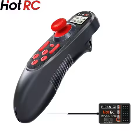 HOTRC DS-600 6CH 2.4GHz Radio System Transmitter Remote Controller with DS 600 PWM 6 Channel Receive