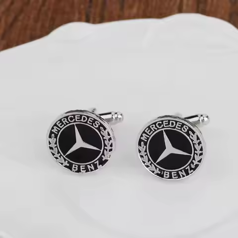 New Model Car Emblem Cufflinks Copper Men Shirt Cufflinks For Mercedes Benz C E S Class W223 W206 C2