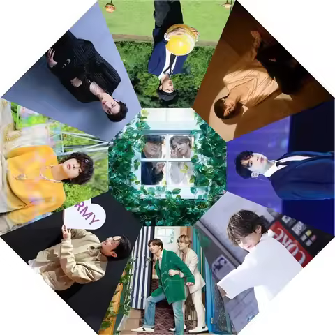 Korean Groop Umbrella B TS Sunny Umbrella Handsome Boys Umbrella Famous Star Umbrella B T S Pattern 