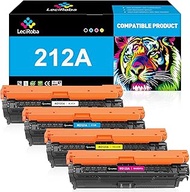 LeciRoba 212A Toner Cartridges 4 Pack Compatible for HP 212A W2120A 212X W2120X Toner for HP M554 M5