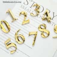 littleloves1ru.my 1pc Height 5cm Golden Home Stier Address Door Label Gold Modern House Number MY