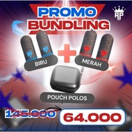 3in1 Package 2 Ap king thumb gloves 1 Box plain black pouch Anti-theft responsive original carbon fi