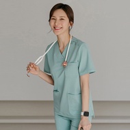 【Ready Stock】 Scrub Suit women suit scrub suit medical for woman scrub suit baju scrub Nurse Clothes Korean Version New Style Work Female Hand Brush Oral Hospital Male Doctor Split Suit