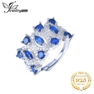 925 silver ring for women fashion rings pt950 platinum blue gemstone adjustable jewellery/cincin fes