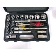 HK 25pcs Socket Wrench Set 004102 GOTOOLS Socket DR Socket Set 12 Point