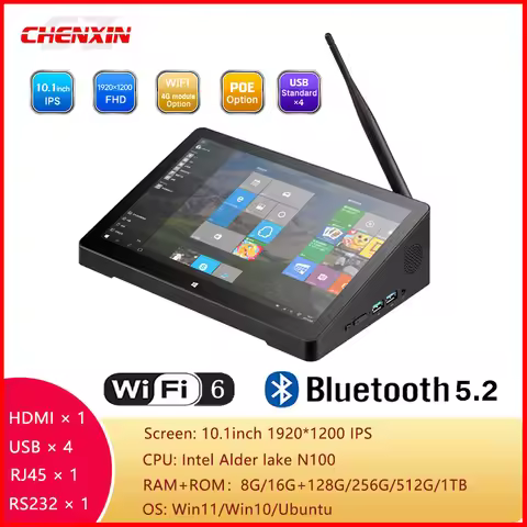 10.1 1920*1200 4G Pipo H10 PRO MINI PC Win11 Win10 8G/16G+128G/256G/512G Tablet WIFI6 BT5.2 USB3.0 R