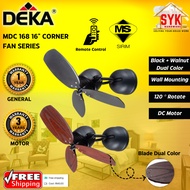 SYK Free Shipping Deka MS 16 DC MDC 168 Corner Fan Series Ceiling Wall Mouting Fan Kipas Ceiling Ang