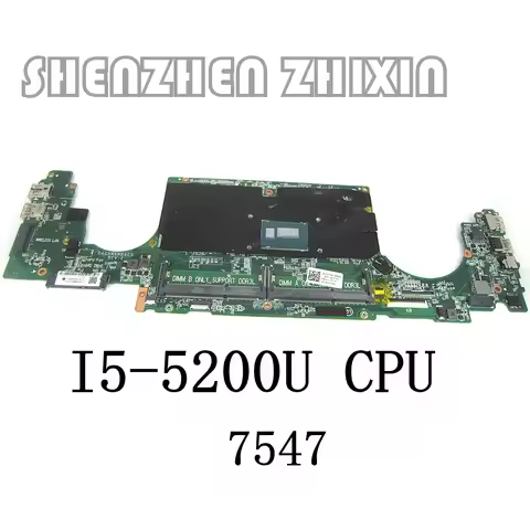For Dell Inspiron 7548 Laptop Motherboard I5-5200U CPU CN-02FT3V 02FT3V DA0AM6MB8F1 Mainboard Test G