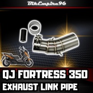 QJ Fortress 350 Link Pipe Stainless Steel PNP For QJ FORTRESS 350 Exhaust