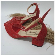 Mulan red women's shoes, beautiful women's shoes, 5cm high