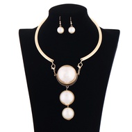 Exaggerated Large Pearl Pendant necklace necklace Set Jewelry necklace