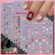 New 5D Embossed Broken Glass Paper Christmas Element Design Lasting Nail Art Accessories uni