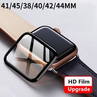 Soft Glass For Apple Watch series 7 6 5 4 3 se T500 45mm 41mm 44mm 40mm 42mm 38mm 9D HD (Not Tempered) Film cover iWatch