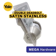 Yale DOUBLE Deadbolt Door Lock (Satin Stainless or Antique Brass)