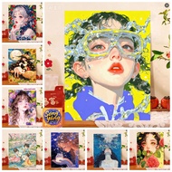 SY-frame-32*40/40*50cm/50-60cm-Coloring by number painting WOMEN COLOR frame, brush, paint paint by 