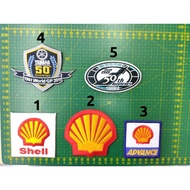 Patch patches kain sulam shell yamaha 50th anniversary sticker kain motor tampal cap baju jaket