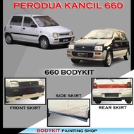 PERODUA KANCIL MODEL 660 (FOR LAMPU PETAK) FULLSET SKIRTING(FRONT SKIRT,SIDE SKIRT,REAR SKIRT)-MATER