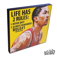 [掛畫❤️‍🔥] Derrick Rose 戴歷路斯 /飆風玫瑰 /LIFE HAS 2 RULES: 1. NEVER QUIT 2.ALWAYS REMEMBER RULE #1|New York