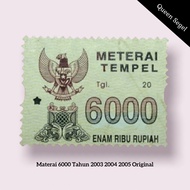 Materai 6000 Asli Tahun 2003 2004 2005