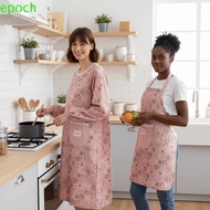 EPOCH 2Pcs Kitchen Cooking Apron, Canvas Breathable Long Sleeve Apron, Casual Protective Household A