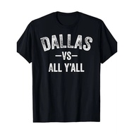 Kemeja-T Lelaki Cotton Dallas Cowboy Vs All of You Bercetak Kemeja-T Harajuku Y2k Kasual O Kolar Len