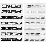 3D Chrome Car Letters Rear Trunk Emblem Badge Sticker For BMW E90 E46 F30 F31 E36 316d 318d 325d 328