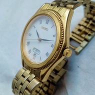 Jam Tangan Pria Wanita Seiko Quartz Gold Preloved Second Original