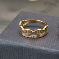 European American Simple Double Layer Pig Nose Ring Stainless Steel Fashion Ring